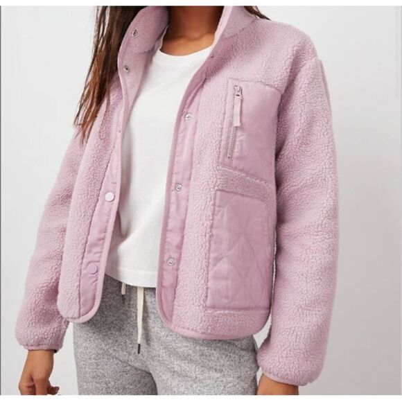 Rails Lorna fleece jacket lilac women's size large - Picture 1 of 7